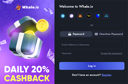 Как зарегистрироваться в казино Whale Casino